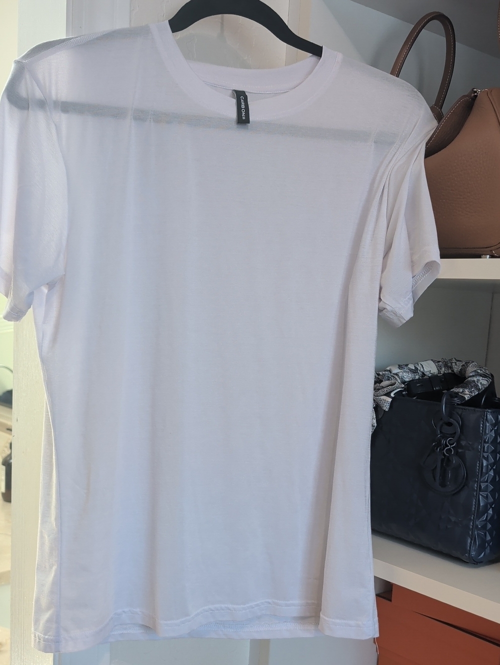 Carbon38 White Short-Sleeve Crew Tee